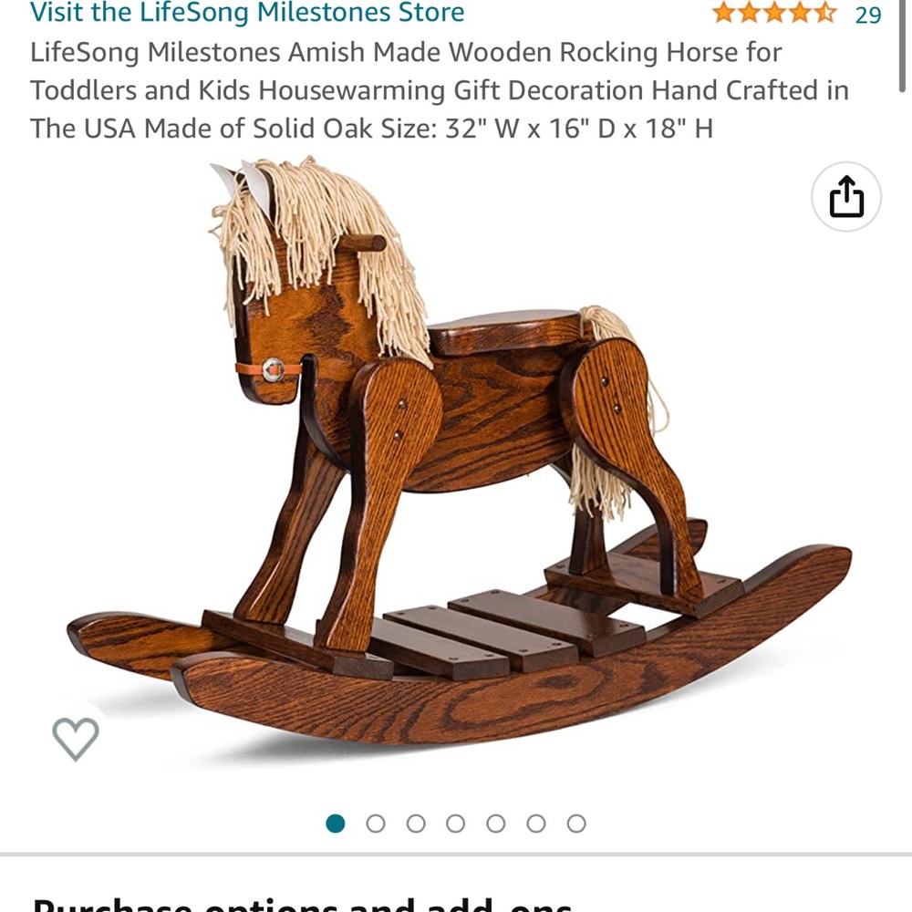 Wooden Vintage Rocking Horse